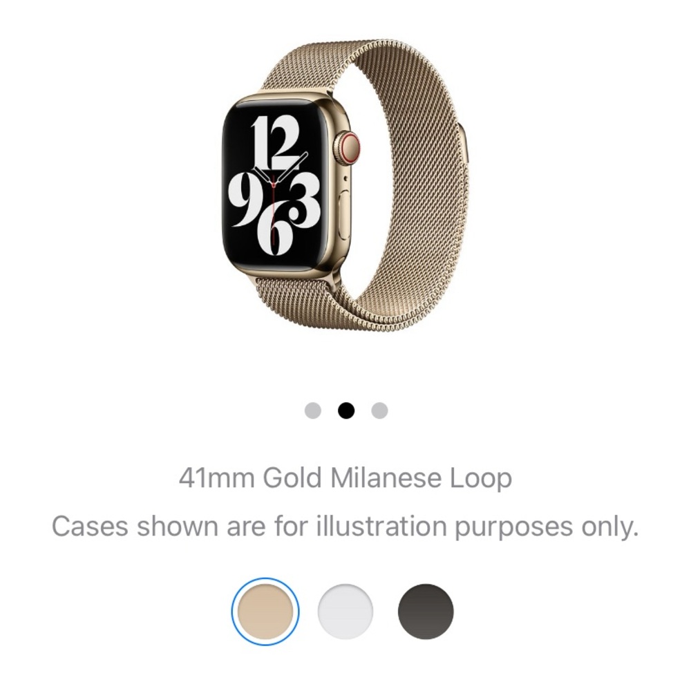41mm Apple Watch Gold Milanese Loop Band NIB